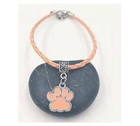 Paw Prints Pendant Multicolor Leather Rope 18cm