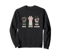 Paw Racoon Rock Paper Ciseaux Humour Sweatshirt