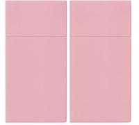 PAW - Serviette de Table Papier - Airlaid (1/8 pocket) I 25 Pièces I Idéal pour Mariage, Baptême, Communion, Anniversaire I Serviettes en Tissu de Décoration de Table I Rose Claire Monocolore