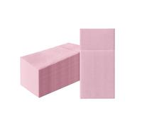 PAW - Serviette de Table Papier - Airlaid (1/8 pocket) I 25 Pièces I Idéal pour Mariage, Baptême, Communion, Anniversaire I Serviettes en Tissu de Décoration de Table I Rose Claire Monocolore