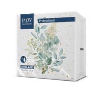 PAW - Serviette de Table Papier - Airlaid (40 x 40 cm) I 50 Pièces I Idéal pour Mariage, Baptême, Communion, Anniversaire I Serviettes en Tissu de Décoration de Table I Bouquet d'Eucalyptus