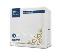 PAW - Serviette de Table Papier - Airlaid (40 x 40 cm) I 50 Pièces I Idéal pour Mariage, Baptême, Communion, Anniversaire I Serviettes en Tissu de Décoration de Table I Cadre Élégant Doré