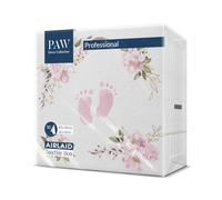 PAW - Serviette de Table Papier - Airlaid (40 x 40 cm) I 50 Pièces I Parfait pour la Communion, la Confirmation, le Baptême I Serviettes en Tissu de Décoration de Table I Pieds de Bébé Rose Clair