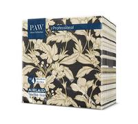 PAW Serviette de Table Papier - Airlaid (40 x 40 cm) I Or, Feuilles, Fleurs I Décoration Anniversair, Mariage, Bapteme Garcon et Fille I Structure en Tissu I Color: Floral Pattern Black