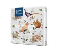PAW - Serviette Papier 3 Plis (33 x 33 cm) I Lot de 20 I Serviette de Table Papier Idéal pour les Anniversaires, les Journées Portes Ouvertes, les Fêtes de Jardin (Wilde Waldtiere)