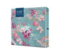 PAW - Serviette Papier 3 Plis (33 x 33 cm) I Lot de 20 I Serviette de Table Papier Idéal pour les Fêtes Patronales, Garden-Parties, Fêtes de Famille, Fêtes Entre Amis (Magnolia)