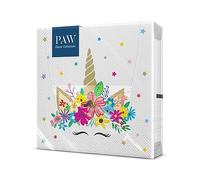 PAW - Serviette Papier 3 Plis (33 x 33 cm) I Lot de 20 I Serviette de Table Papier Idéales pour les Fêtes D'Enfants - Anniversaires, Réunions Entre Amis (Unicorn Party)
