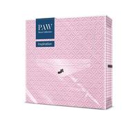 PAW - Serviette Papier 3 Plis (33 x 33 cm) I Lot de 20 I Serviette de Table Papier Parfaites pour les Anniversaires, Fêtes Nom, Jardin, Famille, Rose Clair (Inspiration Modern)