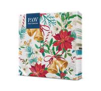 PAW - Serviettes 3 plis (33 x 33 cm) | 20 pièces | Serviettes en Papier Colorées Parfaites pour La Table | Noël, hiver | Noël botanique