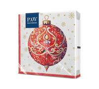 PAW Serviettes 33 x 33 cm, 20 pièces - Boule Rouge Avec Ornement