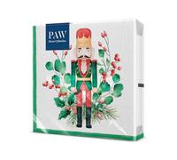 PAW Serviettes 33 x 33 cm, 20 pièces - Composition Au Casse-Noisette | Trois plis, absorbantes et résistantes, déco de table festive pour Noël et l'Avent, ambiance chaleureuse