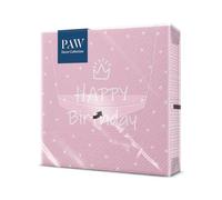 PAW - Serviette Papier 3 Plis (33 x 33 cm) I Lot de 20 I Parfait pour les Fêtes, les Anniversaires, les Célébrations I Décoration de Table Idéale Fête d'anniversaire - Journée Spéciale Rose Clair