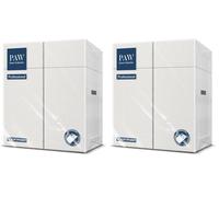 PAW - Serviettes à Couverts en Softpoint (32 x 38 cm, 1/8 poche à couverts) | 50 pièces | Idéales pour les Pubs, Hôtels ou Cafés | Pochettes à Serviettes pour |Couleur Unie Blanche (Lot de 2)