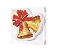 PAW - Serviettes Airlaid Noël | 10 pièces | Parfaites pour Noël, l'hiver | Décoration de Table Originale pour Le Réveillon de Noël | Serviettes Airlaid semblables à du tissu - Cloche de Noël