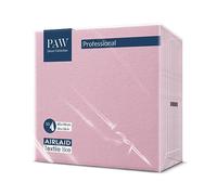 PAW Serviettes Effet Tissu 40 x 40 cm, 50 pièces - Rose Clair | Le papier Airlaid est résistant et absorbant, pour mariage, communion, baptême et anniversaire, aussi pour l'HoReCa