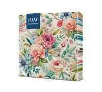 PAW - Serviettes Fleurs 20 Pièces | Serviettes En Papier 33 x 33 cm | Serviettes Floral Parfaites Pour Fêtes Et Anniversaires | Décoration De Table Serviettes Jetables - Fleur Rustique