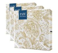 PAW - Serviettes Fleurs 20 Pièces | Serviettes En Papier 33 x 33 cm | Serviettes Floral Parfaites Pour Fêtes Et Anniversaires | Décoration De Table Serviettes Jetables - Pivoines Roses (Lot de 3)