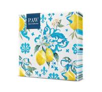 PAW - Serviettes Multicolores 20 Pièces | Serviettes En Papier 33 x 33 cm | Serviettes Avec Motif Fruits Parfaites Pour Fêtes Et Anniversaires | Décoration De Table - Fantaisie Florale Sicilienne