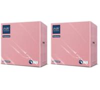 PAW - Serviettes Soft Point (38 x 38 cm) | 50 Serviettes Gastronomiques | Douces et Résistantes | Idéales pour un usage Quotidien, les Bars et les Cafés | Rose (Lot de 2)