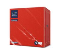 PAW - Serviettes Soft Point (38 x 38 cm) | 50 Serviettes Gastronomiques | Douces et Résistantes | Idéales pour un usage Quotidien, les Bars et les Cafés | Rouge chili