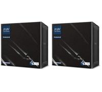 PAW - Serviettes Soft Point (38 x 38 cm) | 50 Serviettes Gastronomiques | Douces et Résistantes | Idéales pour un usage Quotidien, les Bars et les Cafés | Noir (Lot de 2)