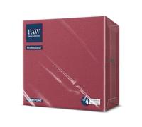 PAW - Serviettes Soft Point (38 x 38 cm) | 50 Serviettes Gastronomiques | Douces et Résistantes | Idéales pour un usage Quotidien, les Bars et les Cafés | Bordeaux