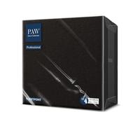 PAW - Serviettes Soft Point (38 x 38 cm) | 50 Serviettes Gastronomiques | Douces et Résistantes | Idéales pour un usage Quotidien, les Bars et les Cafés | Noir