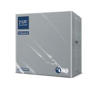 PAW - Serviettes Soft Point (38 x 38 cm) | 50 Serviettes Gastronomiques | Douces et Résistantes | Idéales pour un usage Quotidien, les Bars et les Cafés | Gris