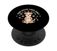 Paw-sitive Vibes Only Animal Lover Dog Citation PopSockets PopGrip Adhésif