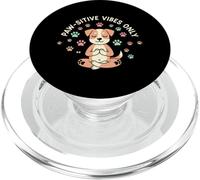 Paw-sitive Vibes Only Animal Lover Dog Citation PopSockets PopGrip pour MagSafe
