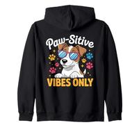 Paw-sitive Vibes Only Cute Dog Lover Jack Russell Terrier Sweat à Capuche