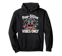 Paw-sitive Vibes Only Cute Dog Lover Teckel Sweat à Capuche