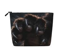 Paw Smash Trousse de maquillage en faux lin légère | Imitation lin léger. Résistant à l'eau. Fermeture éclair lisse.