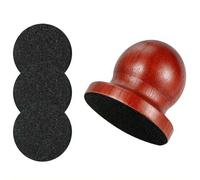 Paw Smooth Lime à ongles silencieuse en bois avec 6 disques de limage remplaçables, outil de toilettage doux sans stress pour chiens et chats (marron rougeâtre)