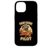 Paw Some Pilot Adorable Chien Volant Avion dans Les airs Coque pour iPhone 14