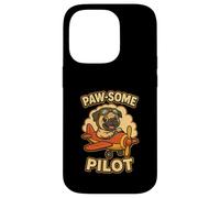 Paw Some Pilot Adorable Chien Volant Avion dans Les airs Coque pour iPhone 14 Pro