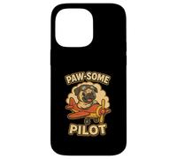 Paw Some Pilot Adorable Chien Volant Avion dans Les airs Coque pour iPhone 14 Pro Max