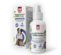 Paw2Paw Health Protect 7-en-1 pour chats et chiens - Stimulant immunitaire naturel et soin quotidien - Formule à base de plantes avec 11 super-herbes, vitamines et oméga-3 - 30 ml, plus de 200 pulvéri
