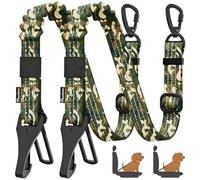 Pawaboo 2Pack Ceinture de Sécurité pour Chien, Ceinture de Sécurité, Attache Antichoc pour Chien avec Boucle et Crochet, Laisse Harnais pour Chiens avec Boucle Verrouillable, Camouflage Vert Armée