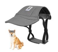Pawaboo Casquette de Baseball pour Chien, Chapeaux pour Chiens avec Fermeture Auto-Agrippante Réglable + Trous d'oreilles, Chapeau pour Chiens de Petite, Moyenne et Grande Taille, M, Gris