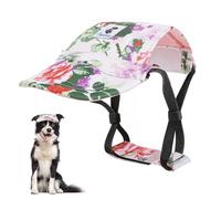 Pawaboo Casquette de Baseball pour Chien, Chapeaux pour Chiens avec Fermeture Auto-Agrippante Réglable + Trous d'oreilles, Chapeau pour Chiens de Petite, Moyenne et Grande Taille, L, Fleur