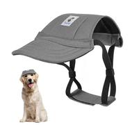 Pawaboo Casquette de Baseball pour Chien, Chapeaux pour Chiens avec Fermeture Auto-Agrippante Réglable + Trous d'oreilles, Chapeau pour Chiens de Petite, Moyenne et Grande Taille, XL, Gris