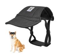 Pawaboo Casquette de Baseball pour Chien, Chapeaux pour Chiens avec Fermeture Auto-Agrippante Réglable + Trous d'oreilles, Chapeau pour Chiens de Petite, Moyenne et Grande Taille, M, Noir