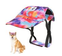 Pawaboo Casquette de Baseball pour Chien, Chapeaux pour Chiens avec Fermeture Auto-Agrippante Réglable + Trous d'oreilles, Chapeau pour Chiens de Petite, Moyenne et Grande Taille, M, Multi Couleur