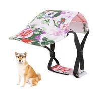 Pawaboo Casquette de Baseball pour Chien, Chapeaux pour Chiens avec Fermeture Auto-Agrippante Réglable + Trous d'oreilles, Chapeau pour Chiens de Petite, Moyenne et Grande Taille, M, Fleur