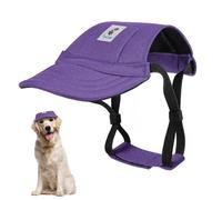 Pawaboo Casquette de Baseball pour Chien, Chapeaux pour Chiens avec Fermeture Auto-Agrippante Réglable + Trous d'oreilles, Chapeau pour Chiens de Petite, Moyenne et Grande Taille, XL, Violet