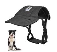 Pawaboo Casquette de Baseball pour Chien, Chapeaux pour Chiens avec Fermeture Auto-Agrippante Réglable + Trous d'oreilles, Chapeau pour Chiens de Petite, Moyenne et Grande Taille, L, Noir