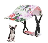 Pawaboo Casquette de Baseball pour Chien, Chapeaux pour Chiens avec Fermeture Auto-Agrippante Réglable + Trous d'oreilles, Chapeau pour Chiens de Petite, Moyenne et Grande Taille, S, Fleur