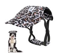 Pawaboo Casquette de Baseball pour Chien, Chapeaux pour Chiens avec Fermeture Auto-Agrippante+Trous d'Oreilles, Chapeau pour Chiens de Petite, Moyenne et Grande Taille, L,Imprimé Léopard Noir et Blanc