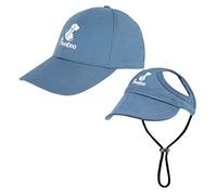 Pawaboo Casquette de Baseball pour Chien, [Parent et Enfant] Ensemble de Chapeau Réglable avec 2 Trous d'oreille et Courroie de Menton pour Chien de Grande Taille, L - Bleu